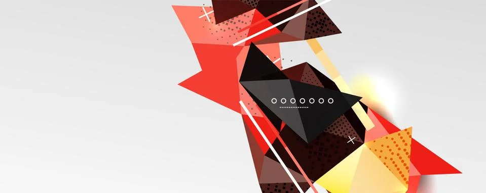 Abstract background - trendy low poly triangle shapes polygonal pattern. Vector Illustrazione stock