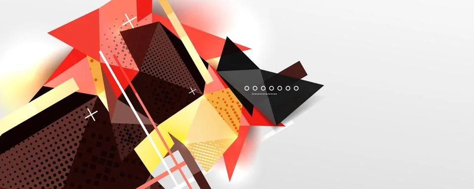 Abstract background - trendy low poly triangle shapes polygonal pattern. Vector イラスト素材