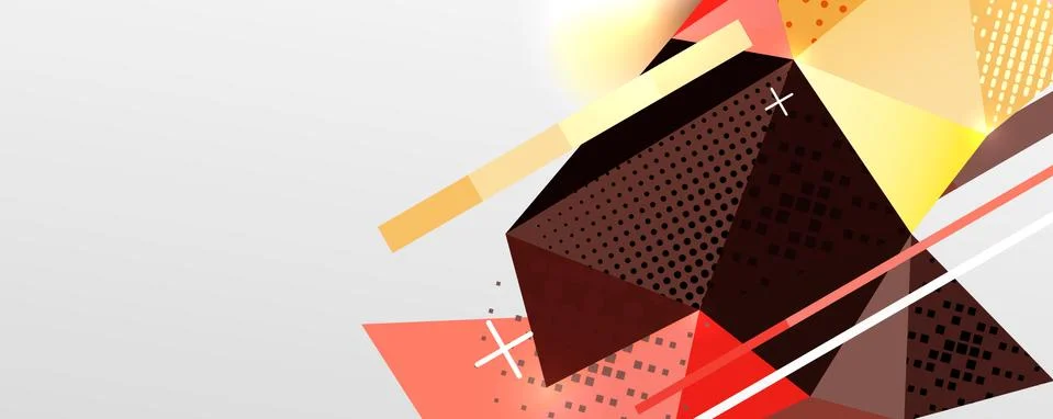 Abstract background - trendy low poly triangle shapes polygonal pattern. Vector Stockillustratie