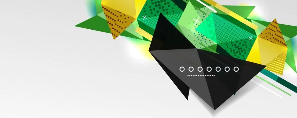 Abstract background - trendy low poly triangle shapes polygonal pattern. Vector Stockillustratie