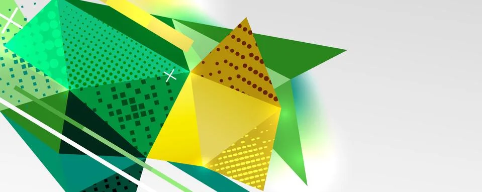 Abstract background - trendy low poly triangle shapes polygonal pattern. Vector イラスト素材