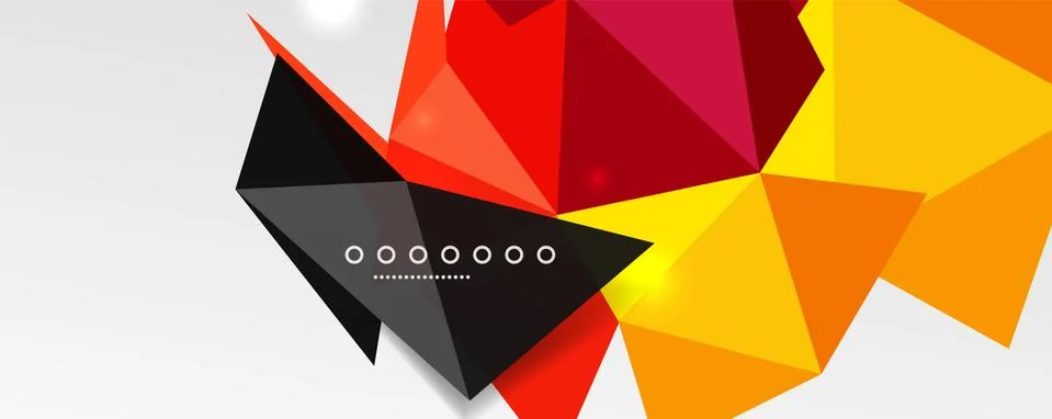 Abstract background - trendy low poly triangle shapes polygonal pattern. Vector Illustrazione stock