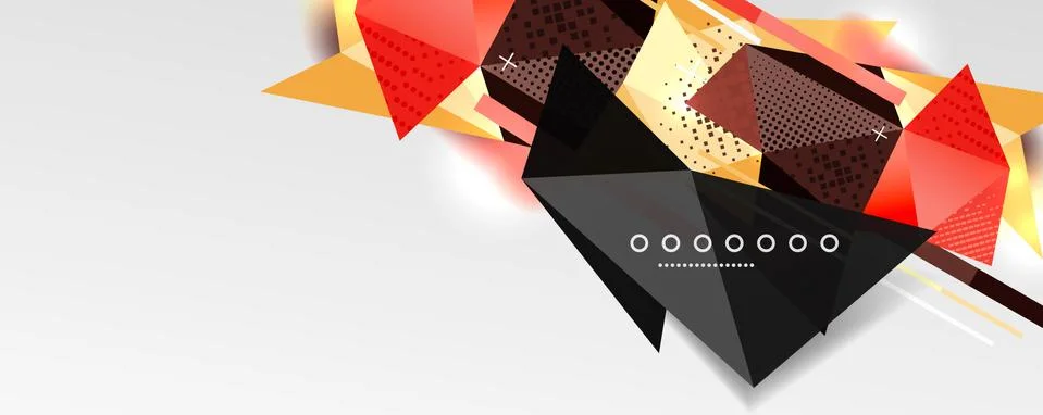 Abstract background - trendy low poly triangle shapes polygonal pattern. Vector 스톡 일러스트