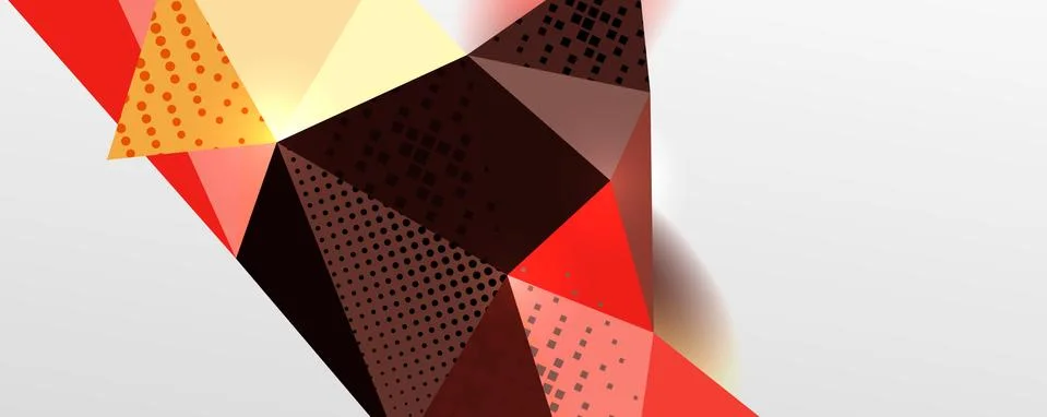 Abstract background - trendy low poly triangle shapes polygonal pattern. Vector 스톡 일러스트