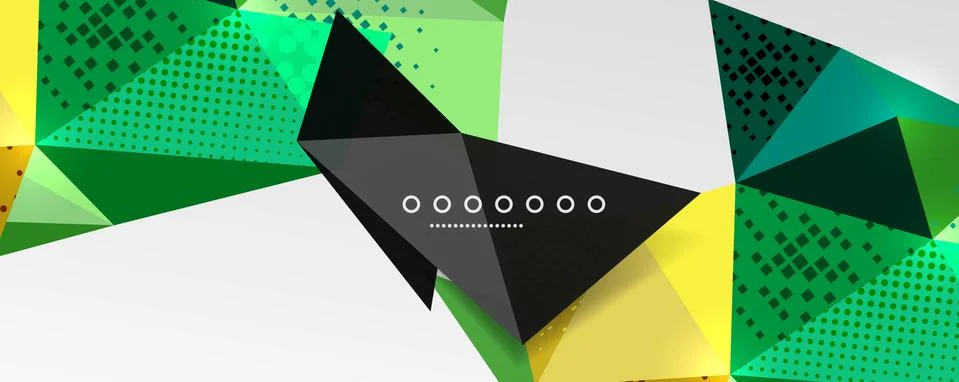 Abstract background - trendy low poly triangle shapes polygonal pattern. Vector Stock Illustration
