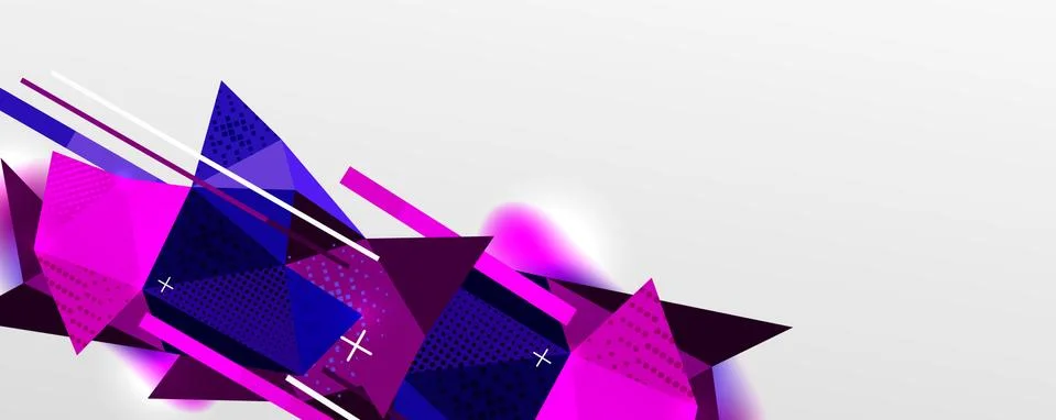 Abstract background - trendy low poly triangle shapes polygonal pattern. Vector 스톡 일러스트