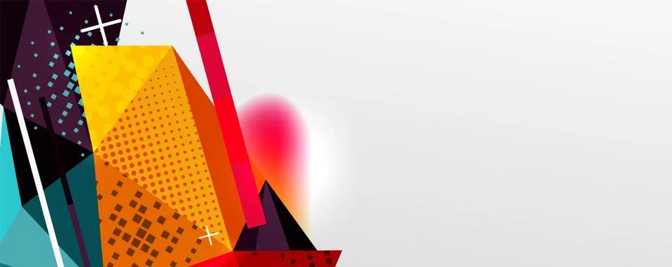 Abstract background - trendy low poly triangle shapes polygonal pattern. Vector Stockillustratie