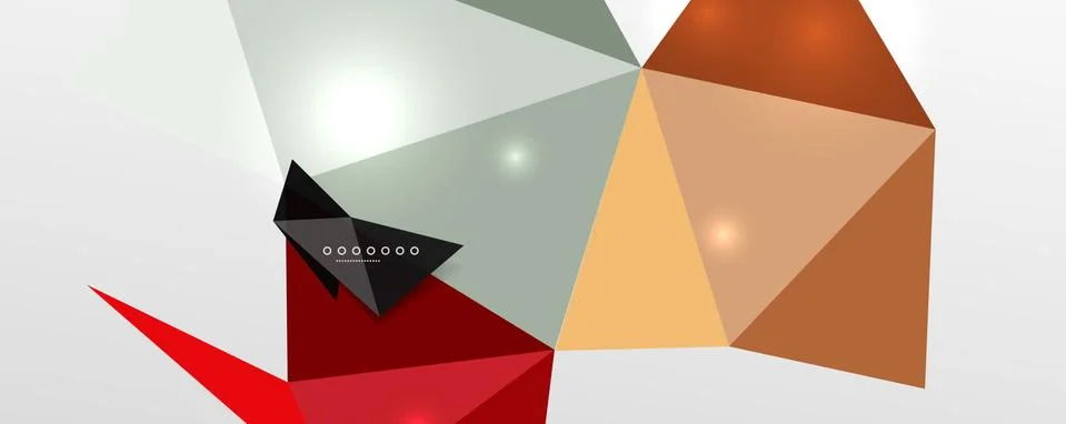 Abstract background - trendy low poly triangle shapes polygonal pattern. Vector Stockillustratie
