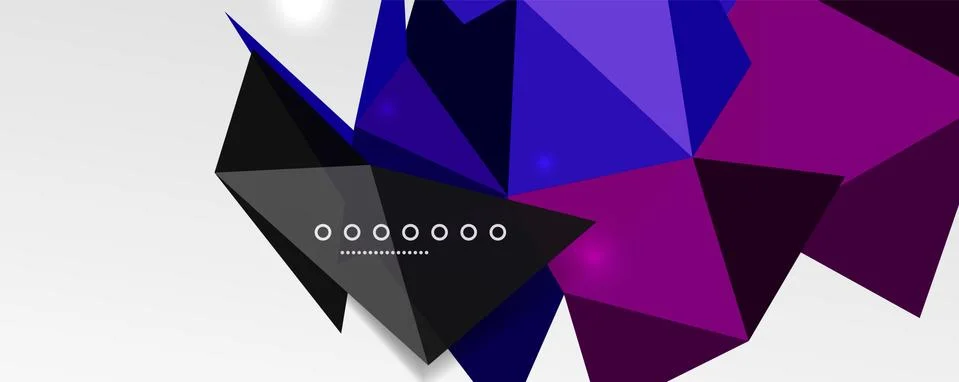 Abstract background - trendy low poly triangle shapes polygonal pattern. Vector Stock Illustration