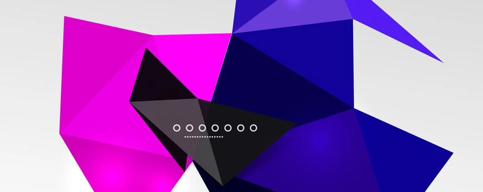 Abstract background - trendy low poly triangle shapes polygonal pattern. Vector Stock Illustration
