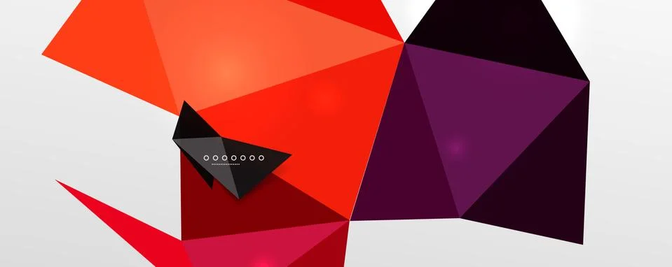 Abstract background - trendy low poly triangle shapes polygonal pattern. Vector Illustrazione stock