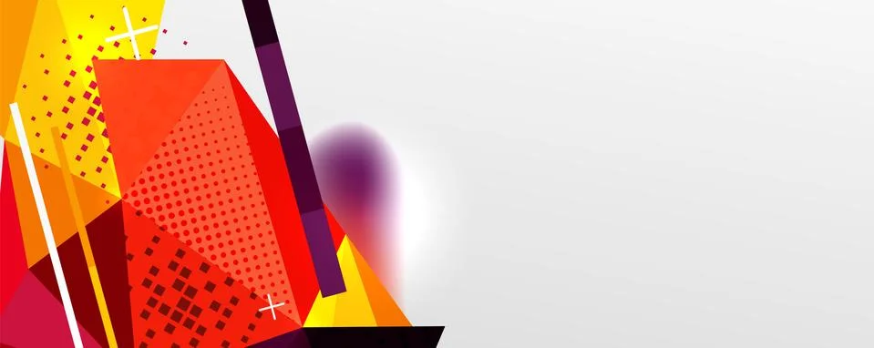 Abstract background - trendy low poly triangle shapes polygonal pattern. Vector イラスト素材