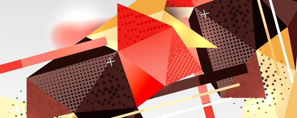 Abstract background - trendy low poly triangle shapes polygonal pattern. Vector Illustrazione stock