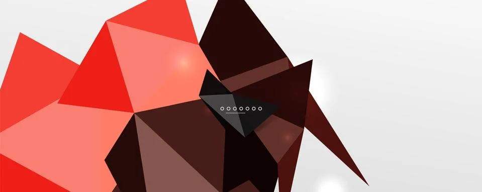 Abstract background - trendy low poly triangle shapes polygonal pattern. Vector Stock Illustration