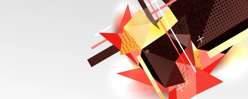 Abstract background - trendy low poly triangle shapes polygonal pattern. Vector Stock Illustration