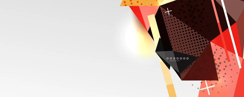 Abstract background - trendy low poly triangle shapes polygonal pattern. Vector Stockillustratie