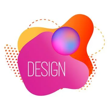 Abstract background with trendy shape composition. Design element for poste.. Stock Illustration