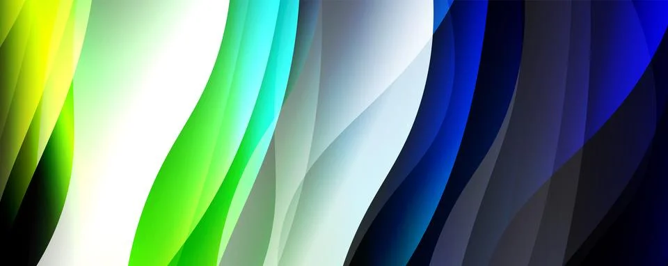 Abstract background, trendy simple fluid color gradients waves. Vector Illustrazione stock