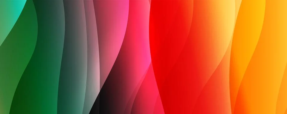 Abstract background, trendy simple fluid color gradients waves. Vector 스톡 일러스트