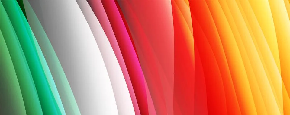 Abstract background, trendy simple fluid color gradients waves. Vector Illustrazione stock