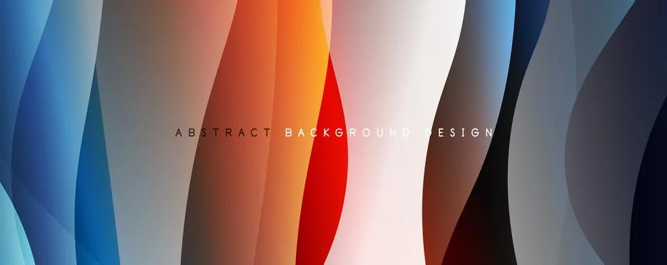 Abstract background, trendy simple fluid color gradients waves. Vector イラスト素材