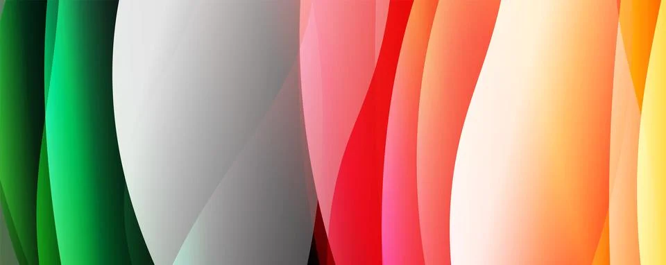 Abstract background, trendy simple fluid color gradients waves. Vector 스톡 일러스트