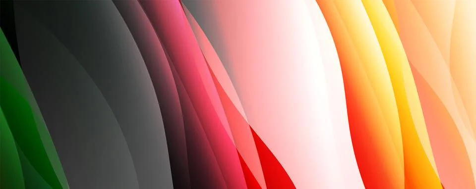 Abstract background, trendy simple fluid color gradients waves. Vector 스톡 일러스트