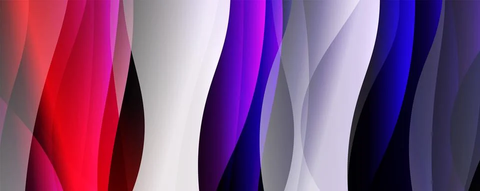 Abstract background, trendy simple fluid color gradients waves. Vector 스톡 일러스트
