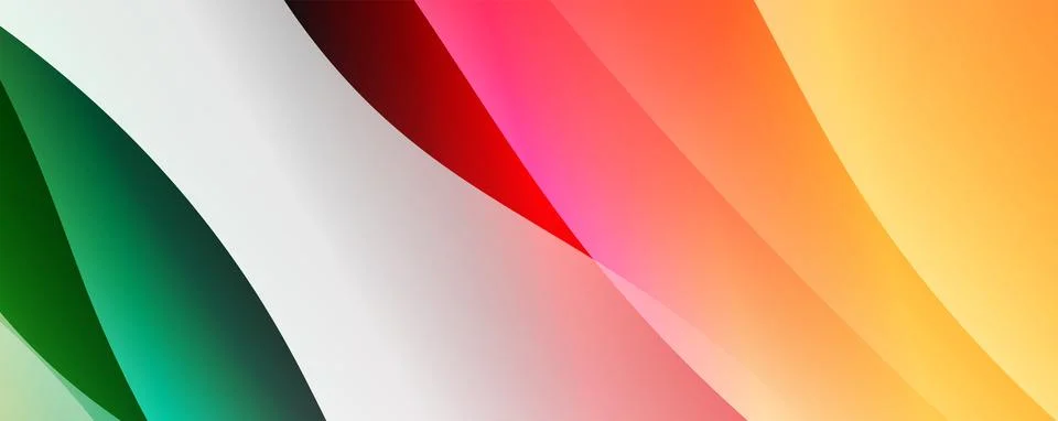 Abstract background, trendy simple fluid color gradients waves. Vector Stock Illustration