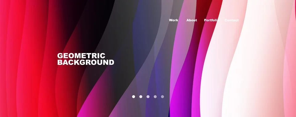Abstract background, trendy simple fluid color gradients waves. Vector Ilustración de archivo