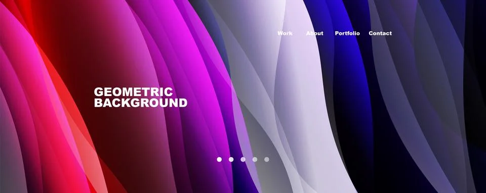 Abstract background, trendy simple fluid color gradients waves. Vector Illustrazione stock