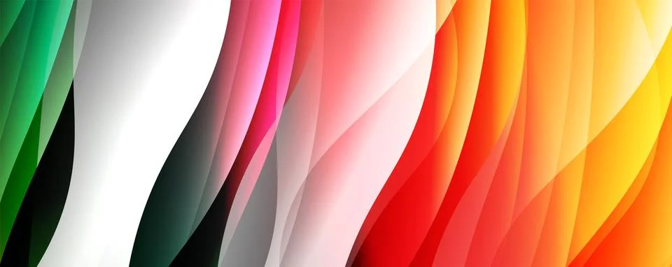 Abstract background, trendy simple fluid color gradients waves. Vector イラスト素材
