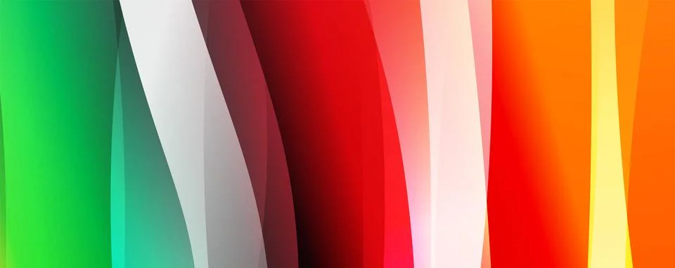 Abstract background, trendy simple fluid color gradients waves. Vector イラスト素材