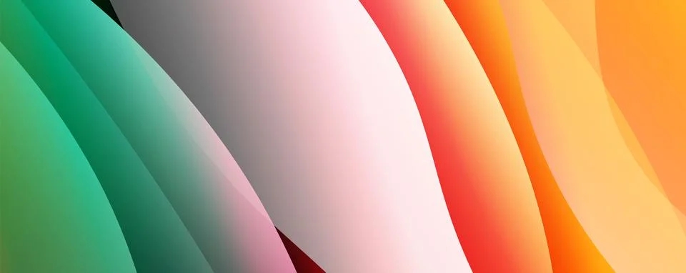 Abstract background, trendy simple fluid color gradients waves. Vector Illustrazione stock