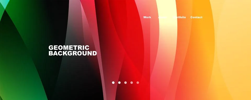 Abstract background, trendy simple fluid color gradients waves. Vector 스톡 일러스트