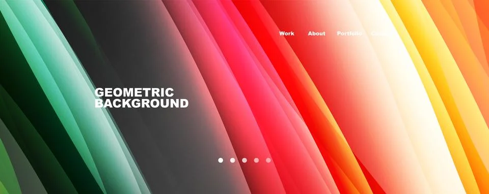 Abstract background, trendy simple fluid color gradients waves. Vector 스톡 일러스트