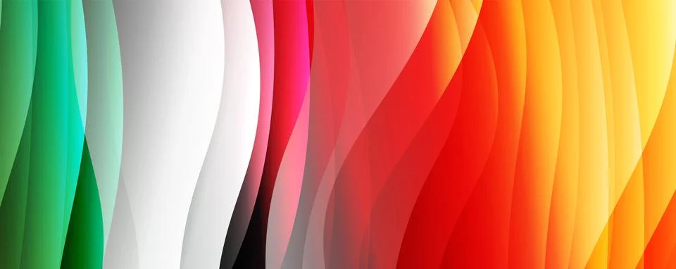 Abstract background, trendy simple fluid color gradients waves. Vector Stock Illustration