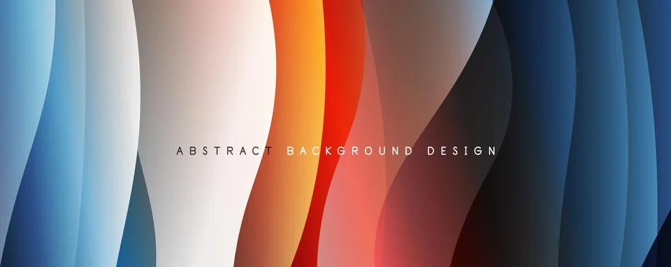 Abstract background, trendy simple fluid color gradients waves. Vector Illustrazione stock