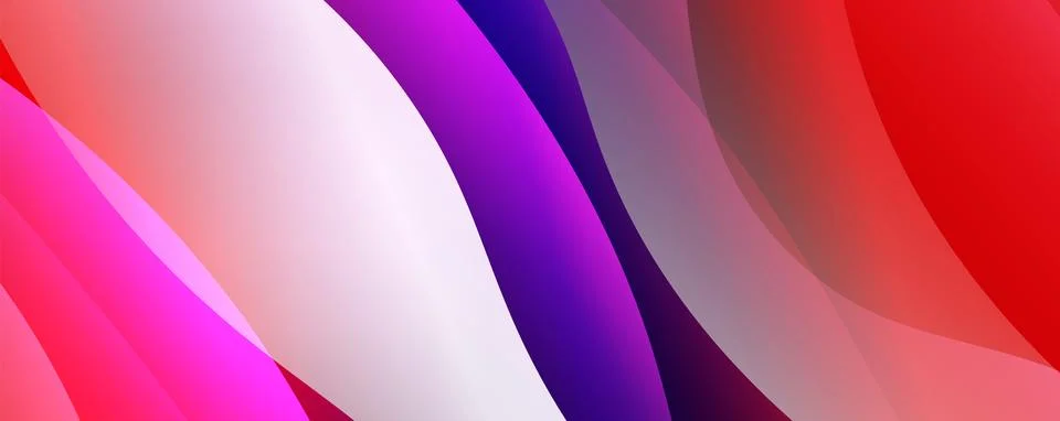 Abstract background, trendy simple fluid color gradients waves. Vector Illustrazione stock