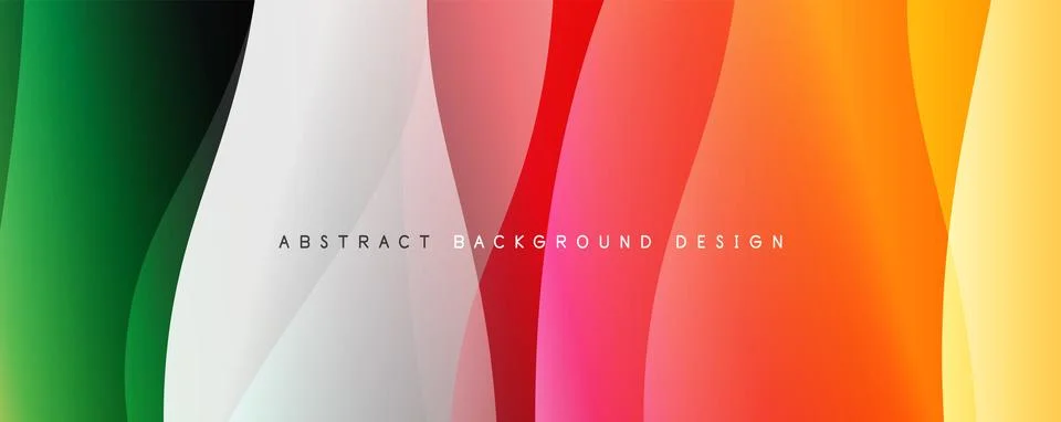 Abstract background, trendy simple fluid color gradients waves. Vector Stock Illustration