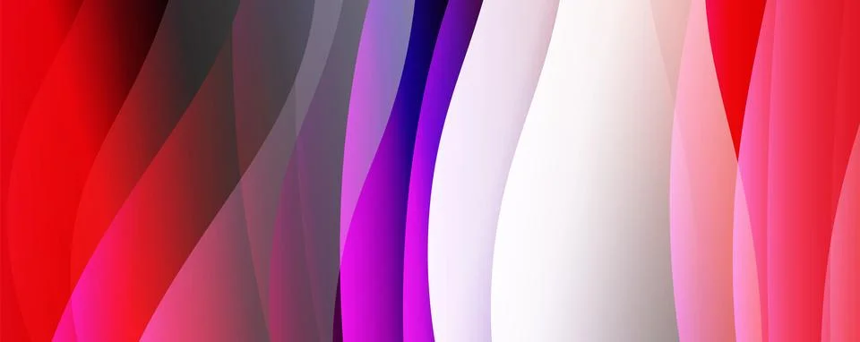 Abstract background, trendy simple fluid color gradients waves. Vector Illustrazione stock