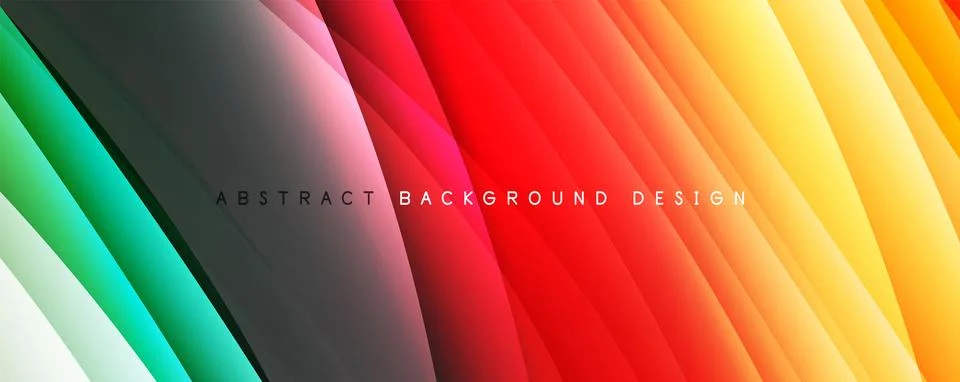 Abstract background, trendy simple fluid color gradients waves. Vector Illustrazione stock