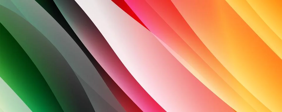Abstract background, trendy simple fluid color gradients waves. Vector Stock Illustration