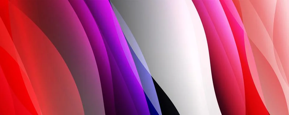 Abstract background, trendy simple fluid color gradients waves. Vector Illustrazione stock