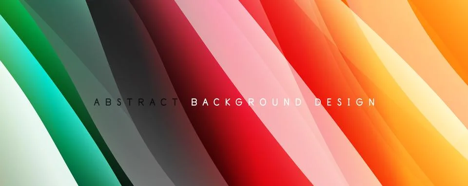 Abstract background, trendy simple fluid color gradients waves. Vector イラスト素材