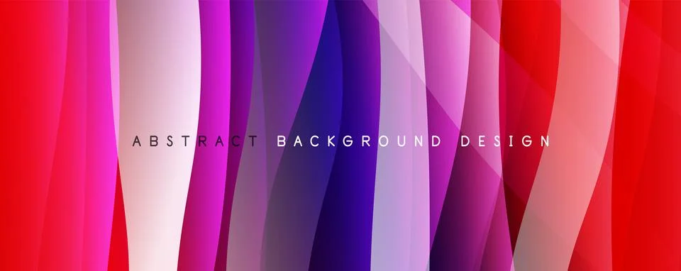 Abstract background, trendy simple fluid color gradients waves. Vector Illustrazione stock