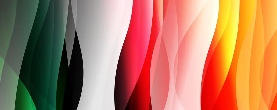 Abstract background, trendy simple fluid color gradients waves. Vector 스톡 일러스트