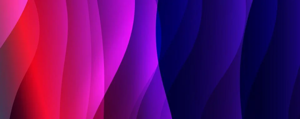 Abstract background, trendy simple fluid color gradients waves. Vector Illustrazione stock