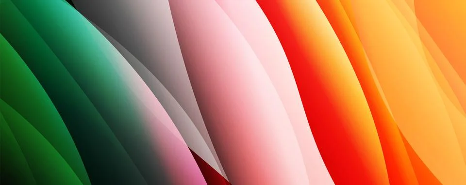 Abstract background, trendy simple fluid color gradients waves. Vector Stock Illustration
