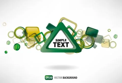 Abstract background of triangle, circles and squares Stock Illustration